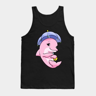 Dolphin with umbrella Tank Top